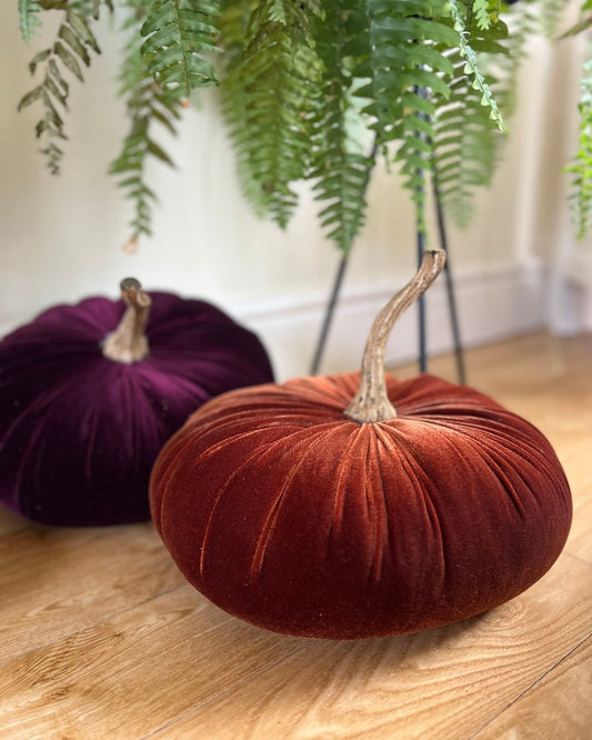 Extra Large Velvet Pumpkin