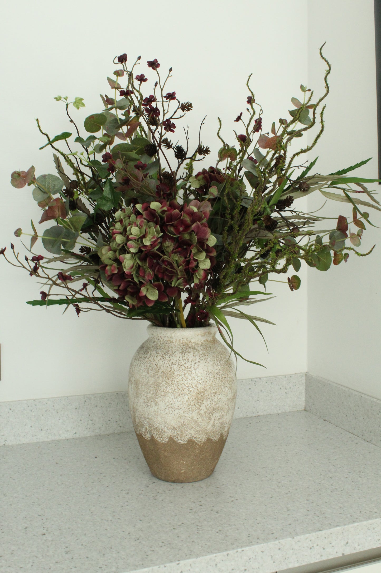 Faux Damson Hydrangea Bouquet