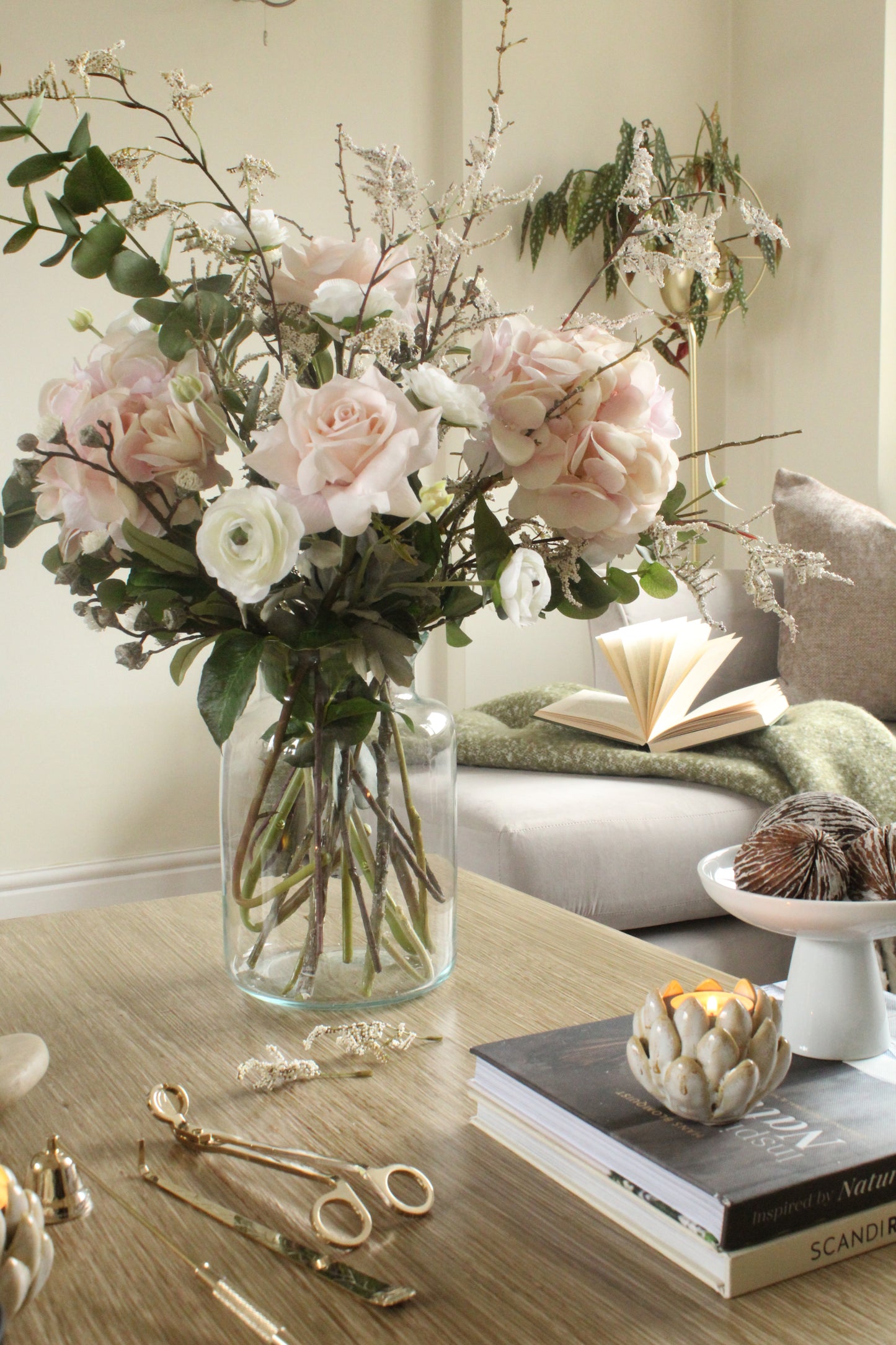 Large Faux Hydrangea Bouquet