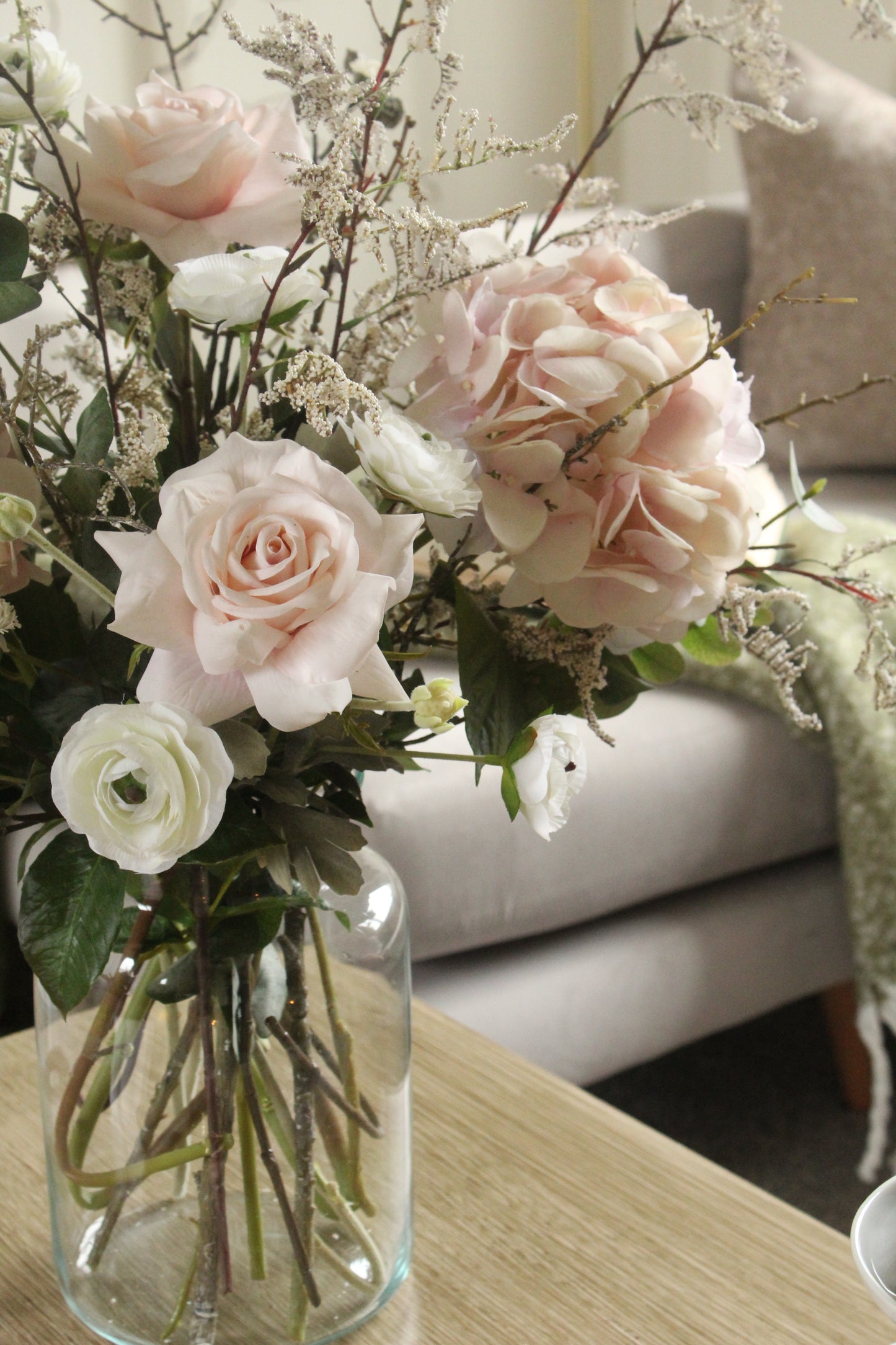 Large Faux Hydrangea Bouquet