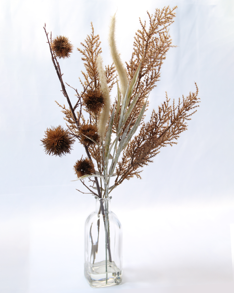 Faux Dried Autumn Vase