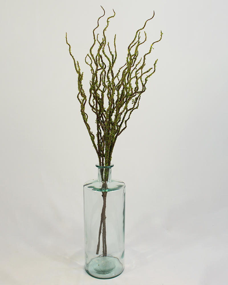 Faux Mossed Willow Spray Stem