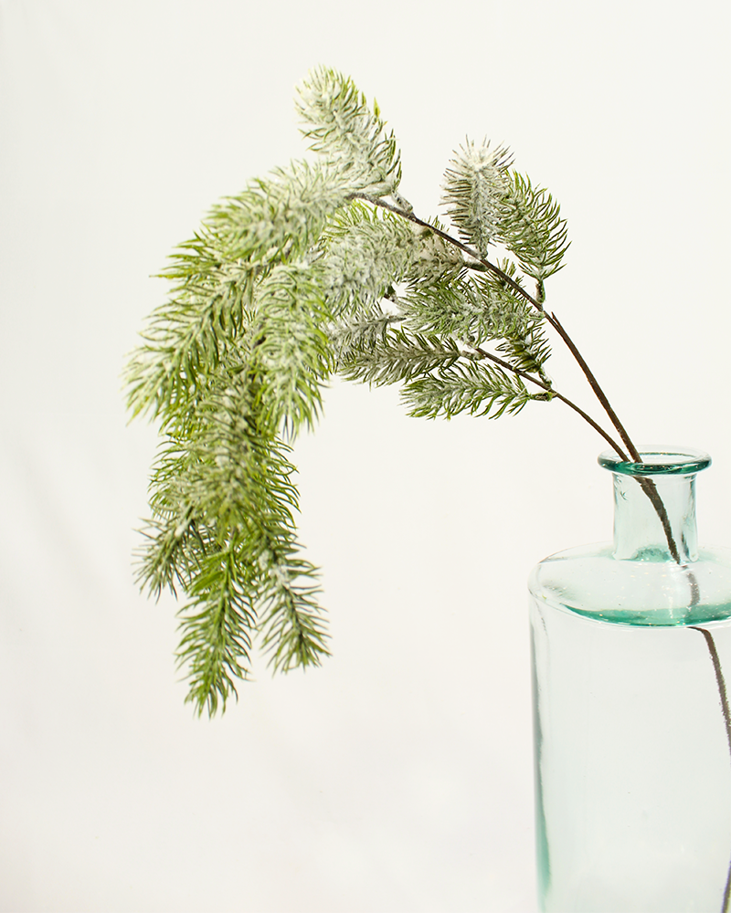 Faux Frosted Pine Willow Stem