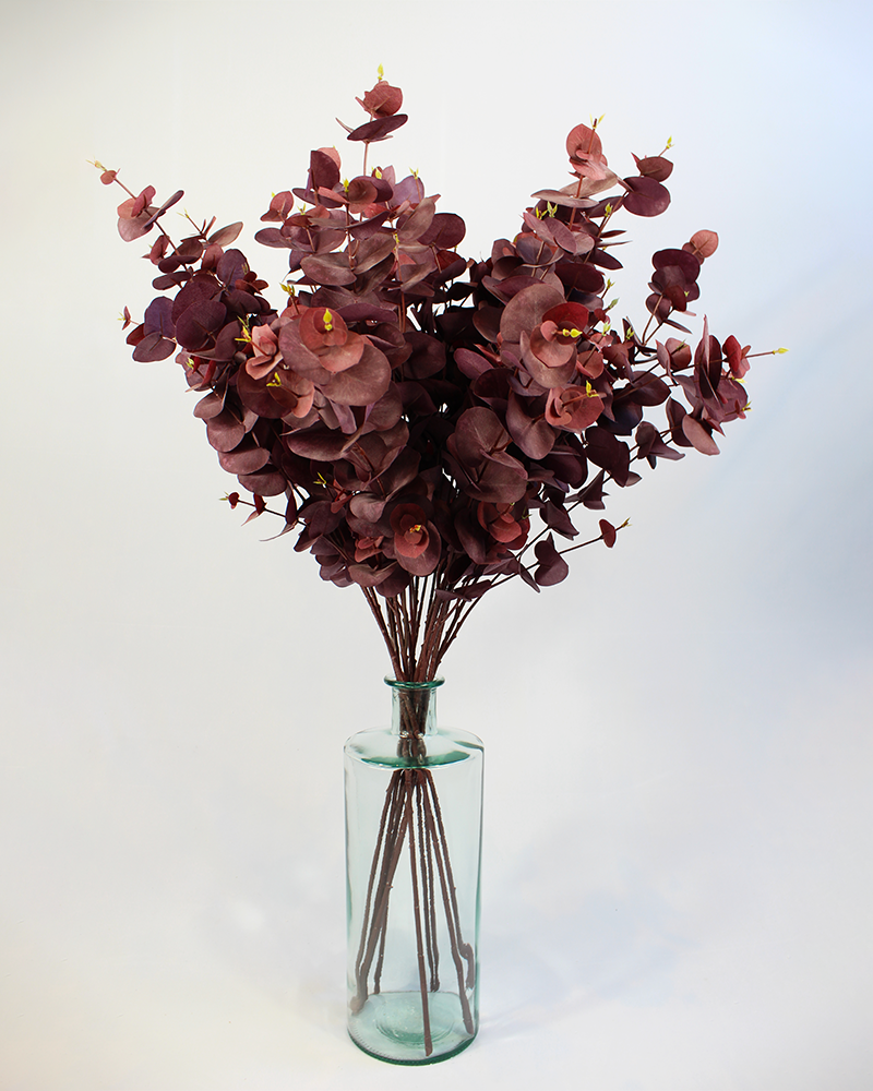 Faux Burgundy Eucalyptus Stem